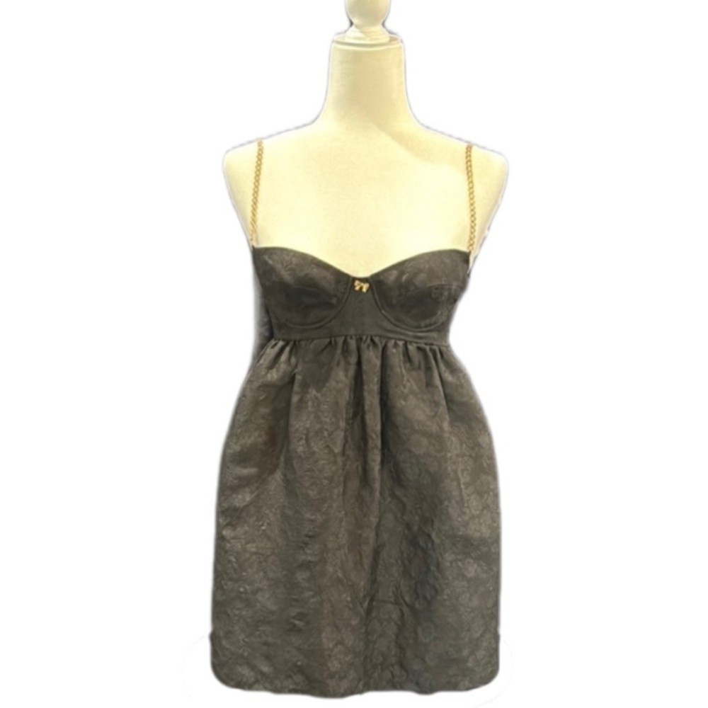 Black Pleated Babydoll Cocktail Dress